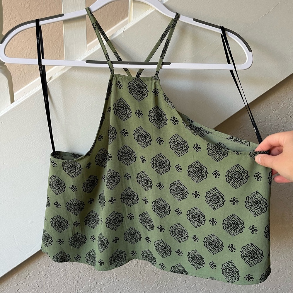 Green Crop Top